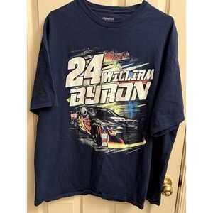 William Byron # 24 Nascar‎ 2 Sided Men's Shirt Hendrick Motorsports 2XL Navy